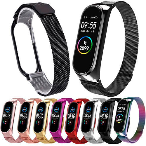 Ремешок для Xiaomi Mi Band 3, металлический браслет Band 4 из нержавеющей стали | MobileTm