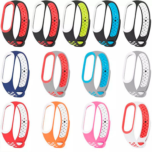 Силиконовый ремешок для Xiaomi Mi Band 3  Xiaomi Band 4 | MobileTm