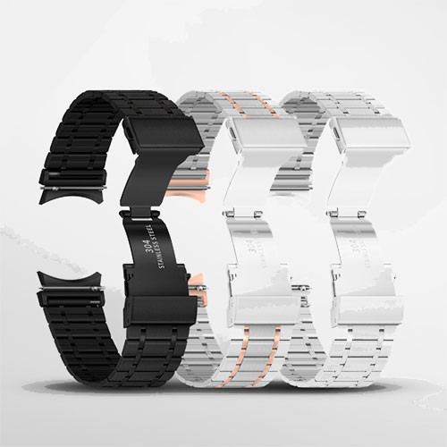 Ремешок для Samsung Galaxy Watch 4/20 мм с новой быстрорегулируемой пряжкой из нержавеющей стали с двойным щелчком. | MobileTm