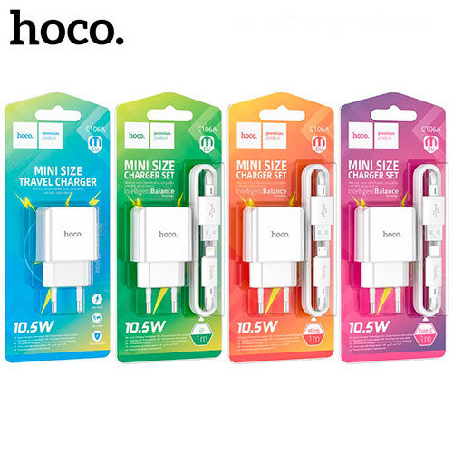 Зарядного устройства с одним портом HOCO  USB-Micro, USB - Type-C USB-Lightning кабель для быстрой зарядки | MobileTm