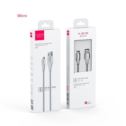 Кабель ABS Apple Android для кабеля Micro USB Type C iPhone 1 м Высокоскоростная передача данных | MobileTm