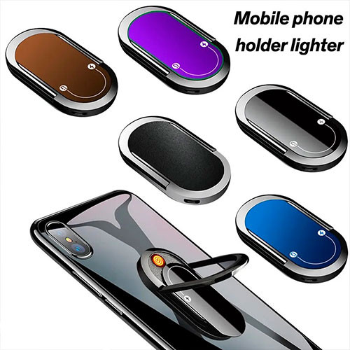 Портативная креативная USB-зажигалка 2 в 1, которую можно использовать в качестве держателя, многофункционального автомобильного прикуривателя | MobileTm