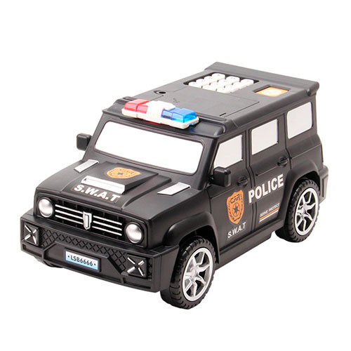 Детский сейф с кодом и отпечатком пальца Полицейская машина Гелендваген | MobileTm