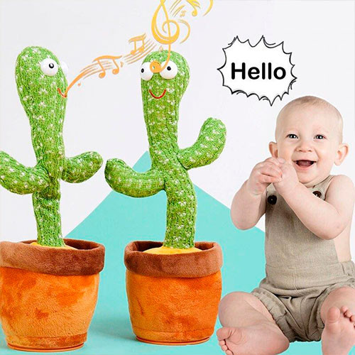 Милый говорящий кактус, плюшевая игрушка, танцы, пение, игрушки, 120 песен, танцы и керлинг, кактус, светящаяся запись, обучающая беседа | MobileTm