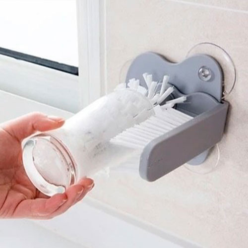 Креативная щетка для мытья посуды 2 в 1, подставка на присоске, щетка для мытья | MobileTm