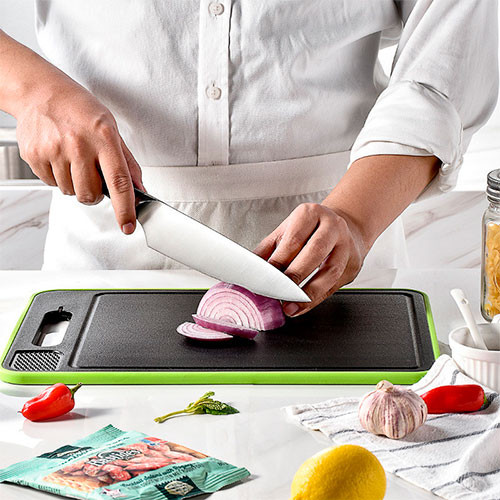 Двусторонняя разделочная доска с функцией разморозки Разделочная доска Кухня Grindi | MobileTm