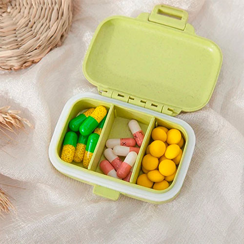 Сортировщик коробок для таблеток - 3 больших съемных отделения-органайзера Чемоданы для путешествий - Ежедневно | MobileTm