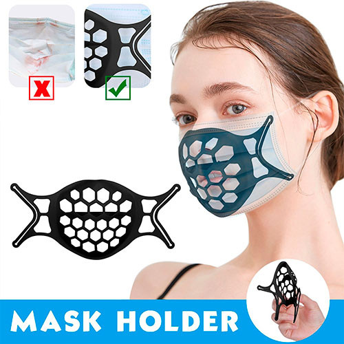 3D держатель маски для лица пылезащитный держатель маски отдельный протектор для носа губная помада дышащая маска внутренняя подушка | MobileTm