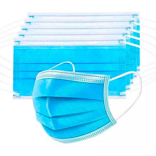 Маска - одноразовая хлопковая дышащая маска для лица с 3-х слойной защитой 1 упаковка 50 шт. | MobileTm