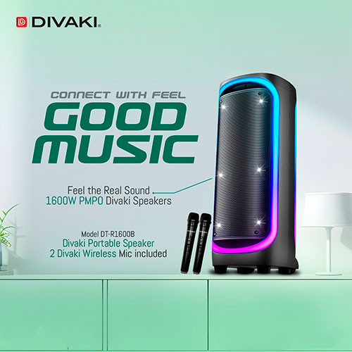 Divaki DT-R1600B Speaker 1600W (2-Microphone) | MobileTm