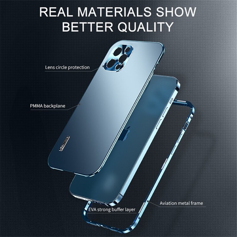Чехол для iPhone 13 Pro / 13 Pro Max с металлическим каркасом | MK00813