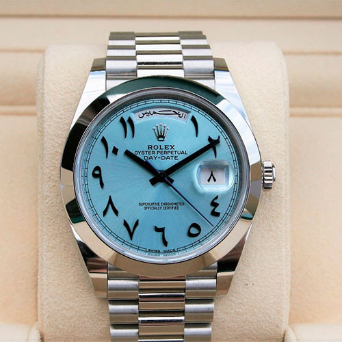 Часы ROLEX Day-date Ice Blue с арабским циферблатом | MK01186