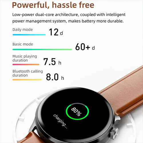 Mibro Lite 2 with 1.3 inch AMOLED display, practicality(color: brown) Original | MK01663