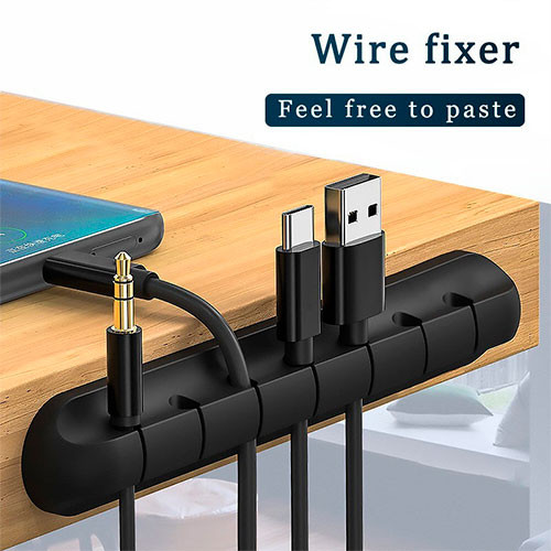 Силиконовые зажимы для сматывания кабеля USB для держателя кабеля | MK01184