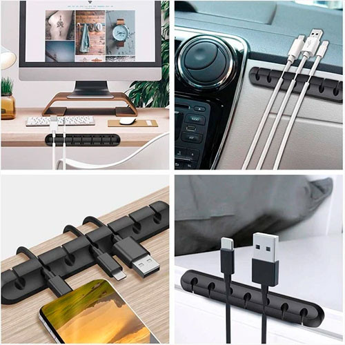Силиконовые зажимы для сматывания кабеля USB для держателя кабеля | MK01184