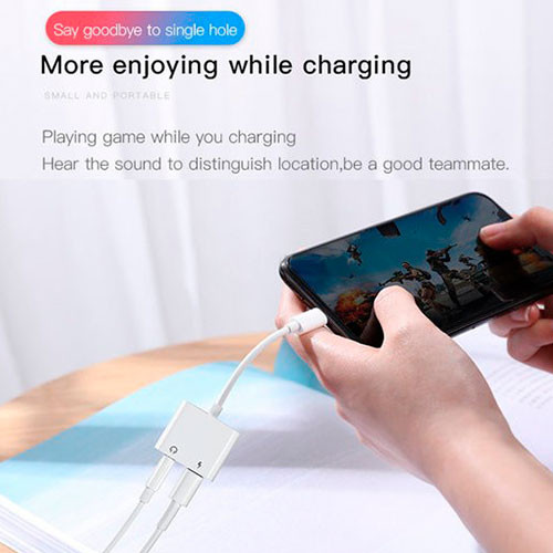 Аудио передача  Joyroom 3.5 + iPhone iPad Дополнительный аудиоразъем + одновременная зарядка и прослушивание передача заряда | MK00567