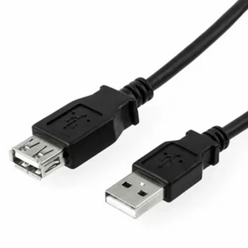 Черный USB-КАБЕЛЬ MALE TO FEMALE, для компьютера, размер кабеля: 1,2 метра | MK00638