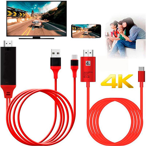 Адаптер для кабеля 4K 1080P HDMI-совместимый с Type C для телефона на ТВ, USB C видео конвертер для MacBook для Samsung Tab 8 / S8 /S8+ / Note 8 | MK00225