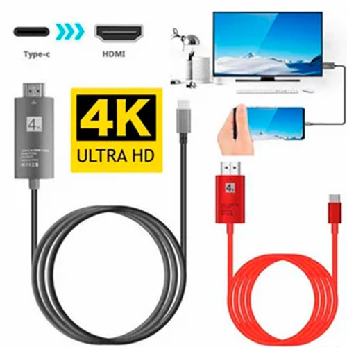 Адаптер для кабеля 4K 1080P HDMI-совместимый с Type C для телефона на ТВ, USB C видео конвертер для MacBook для Samsung Tab 8 / S8 /S8+ / Note 8 | MK00225