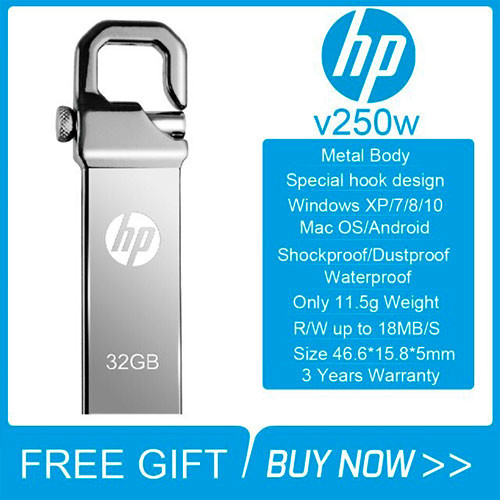 32 ГБ / USB-диск HP v250w из нержавеющей стали / высококачественный флэш-диск / реальная мощность | MK01013