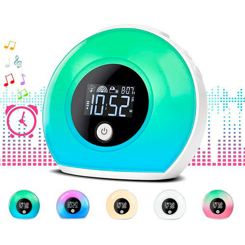 Ночник, будильник, Bluetooth, динамик, 5 цветов, | MK00627