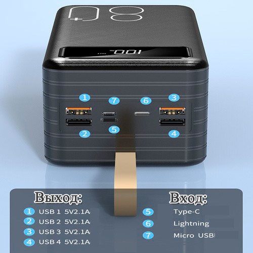 Внешний аккумулятор Power Bank 80,000 | MK00614