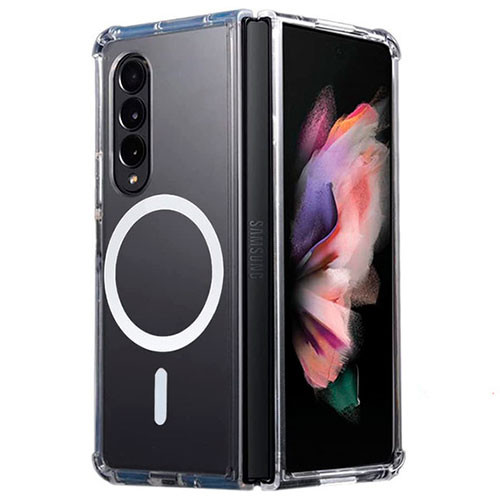 Чехол Samsung Z Fold 5 Защитный чехол на магнитной присоске Прозрачный | MK01344