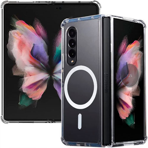 Чехол Samsung Z Fold 5 Защитный чехол на магнитной присоске Прозрачный | MK01344