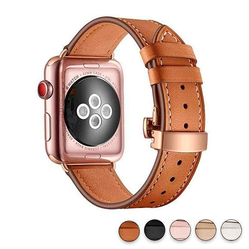 Ремешок для Apple Watch 38 мм 42 мм 40 мм 44 мм 45mm 49mm из натуральной кожи | MK00321
