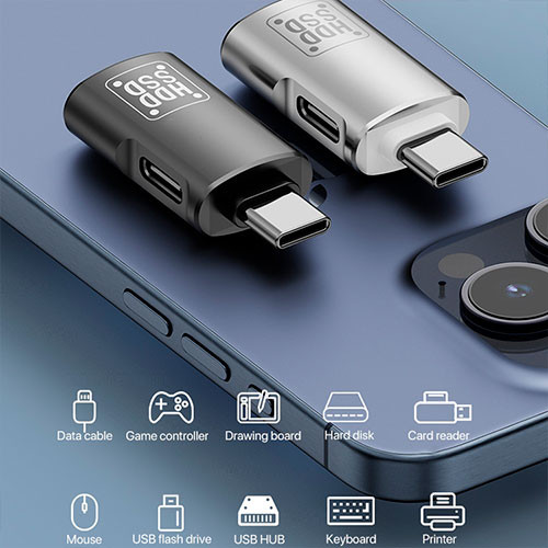 Адаптер USB-C / Type-C на USB, USB-C / Type-C OTG с поддержкой наушников и передачи данных | MK02952