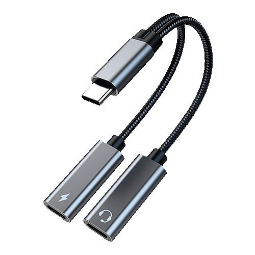 Разветвитель USB-C, наушники, 60W/ Цв.:TA2H-R2L60 | MK02990