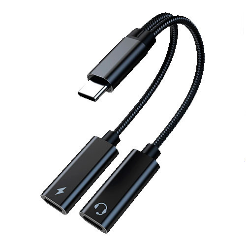 Разветвитель USB-C, наушники, 60W/ Цв.:TA2H-R2L60 | MK02990