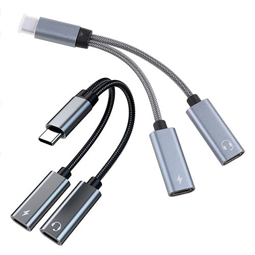 Разветвитель USB-C, наушники, 60W/ Цв.:TA2H-R2L60 | MK02990