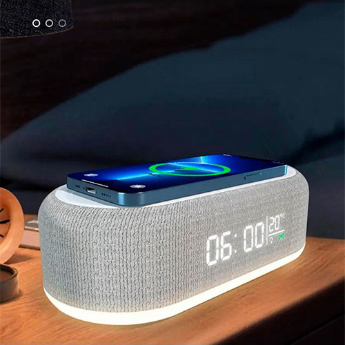 Часы с функцией зарядки LED подсветка и колонка | MK03013