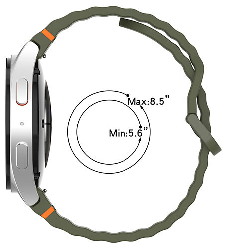 Ремешок для Samsung Galaxy Watch 7 FE /6/5/4 силиконовым 20mm | MK03050