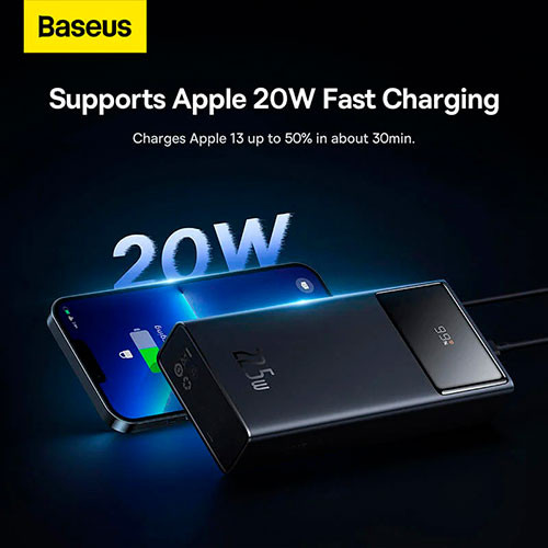 Baseus Цифровой дисплей Быстрая зарядка Power Bank 20000mAh 22.5W | MK03077
