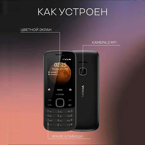 NOKIA 225 4G Dual Sim Black (2020) | MK03106