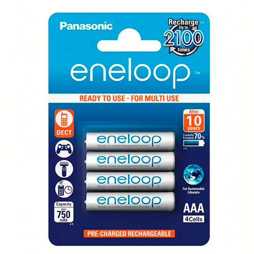 Аккумуляторы Eneloop AAA 800 mAh, 4 шт. | MK03139