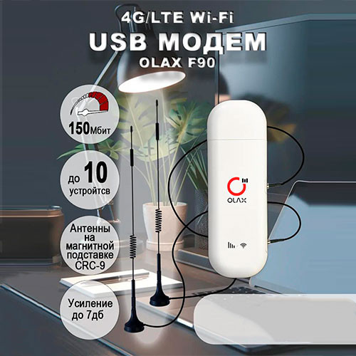 USB-модем 3G/4G с раздачей WiFi и антеннами | MK03176