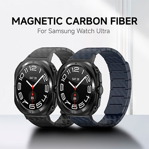 Ремешок для Samsung Galaxy Watch 7 Ultra магнитный  углеродного волокна | MK03221
