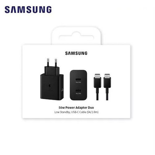 Адаптер SAMSUNG Duo 50W PD USB-C + кабель 5A/1,8 м (Оригинал) | MK03226