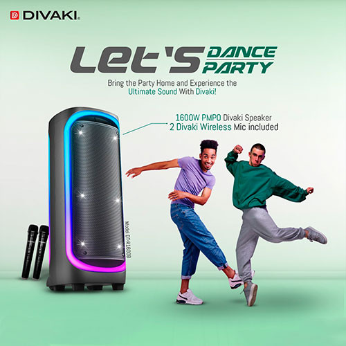 Divaki DT-R1600B Speaker 1600W (2-Microphone) | MK03248