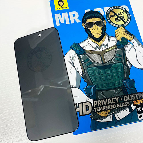 Стекло для iPhone 17 Pro / 17 Pro Max Антишпион AntiPeep Black | MK03334