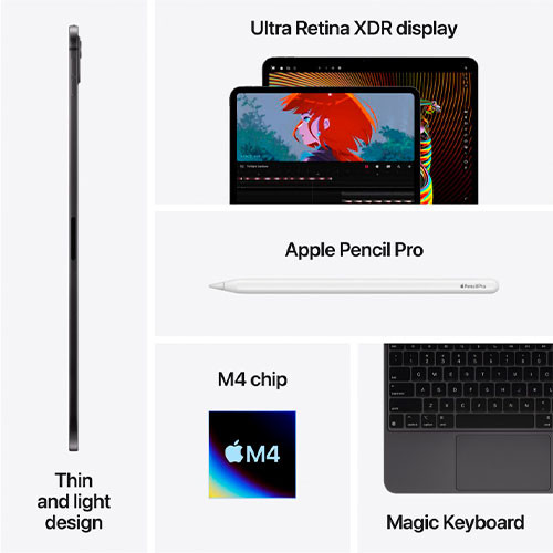 APPLE iPad Pro 11-inch 256GB (M4) Wi-Fi + Cellular Space Black | MK03351