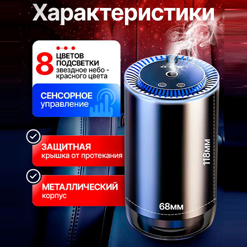 Ароматизатор в машину с проекцией и эквалайзером | MK03437