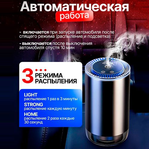 Ароматизатор в машину с проекцией и эквалайзером | MK03437