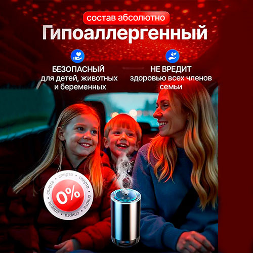 Ароматизатор в машину с проекцией и эквалайзером | MK03437