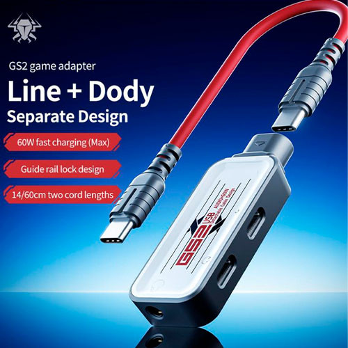 Мобильная игровая звуковая карта Plextone GS2 3 в 1 usb Typec-C Hi-Res разъем с адаптером зарядного устройства | MK03440