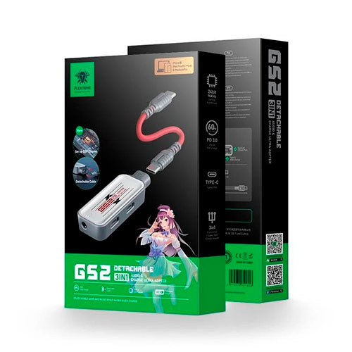 Мобильная игровая звуковая карта Plextone GS2 3 в 1 usb Typec-C Hi-Res разъем с адаптером зарядного устройства | MK03440