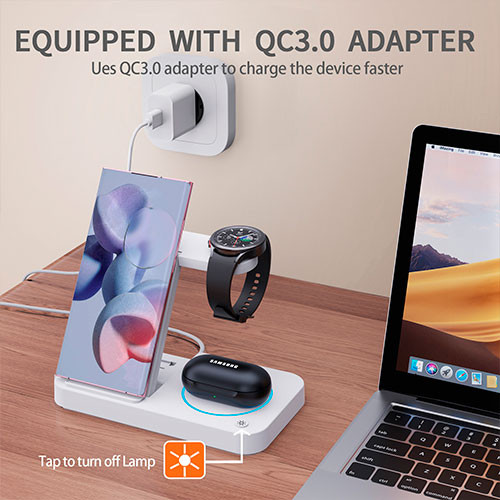 Беспроводное зарядное устройство MagSafe Magnetic QI2 3-в-1, складная зарядная подставка, беспроводное зарядное устройство | MK03479